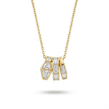 Welch Kıvrımlı Yılan Form Baget Taşlı Kolye– 925 Gümüş Gold Kaplama