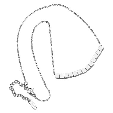 Welch Cube Womens Steel Necklace