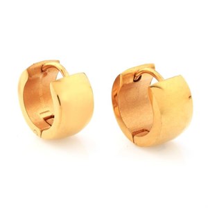 Welch Mat Gold Halka Çelik Küpe