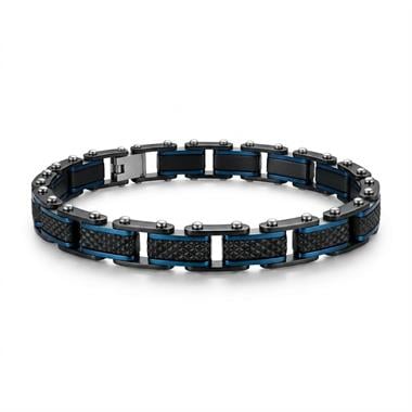 Welch Mavi Siyah Çelik Erkek Bileklik Welch Mavi Siyah Çelik Erkek Bileklik ve Bileklik Modelleri - WELCH 