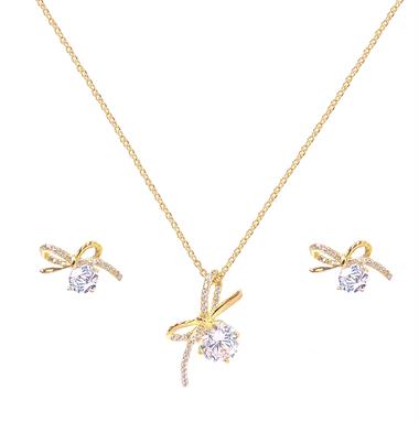 Welch Milano 925 Ayar Kararmaz Gümüş Kolye Küpe Set