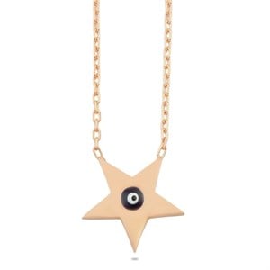 Welch Evil Eye Beaded Star Sterling Silver Necklace