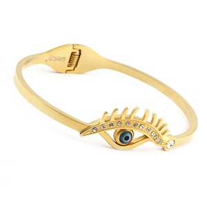 Welch Evil Eye Womens Steel Bracelet
