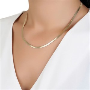 Welch Shiny Chain Womens Steel Necklace