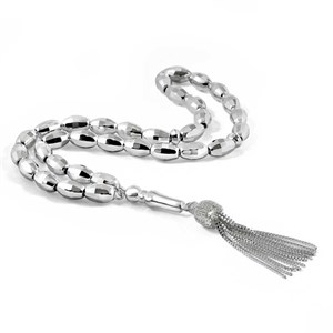 Welch PÜSKÜLÜ ZİRKON TAŞLI 925 AYAR KALEMLİ GÜMÜŞ TESBİH