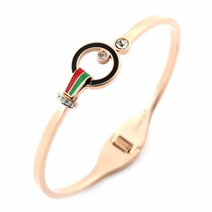 Welch Rose Kırmızı Yeşil Kadın Çelik Bileklik