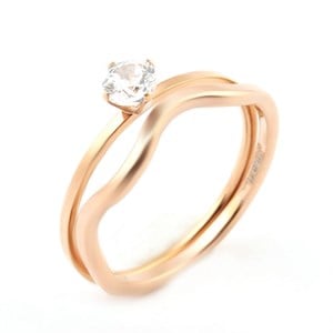 Welch Rose Solitaire Steel Ring