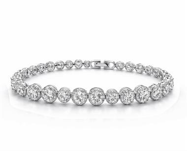 Welch Round Cut Taşlı Tenis Bileklik – 925 Gümüş