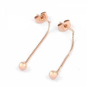 Welch Hanging Rose Womens Steel Earrings
