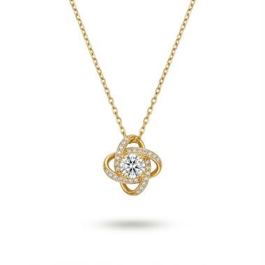 Welch Sonsuzluk Form Taşlı Kolye – 925 Gümüş Gold Kaplama Welch Sonsuzluk Form Taşlı Kolye – 925 Gümüş Gold Kaplama 