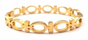 Welch Taşlı Gold Çelik Bileklik