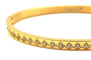 Welch Taşlı Gold Çelik Bileklik