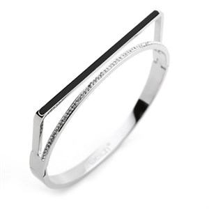 Welch Stone Womens Steel Square Bracelet