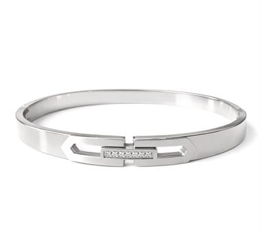 Welch Taşlı Kelepçe Çelik Bileklik