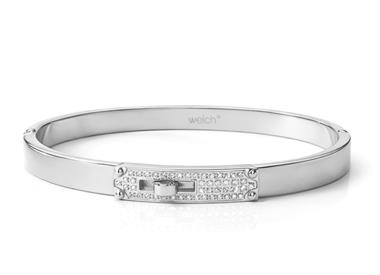 Welch Taşlı Kelepçe Çelik Bileklik