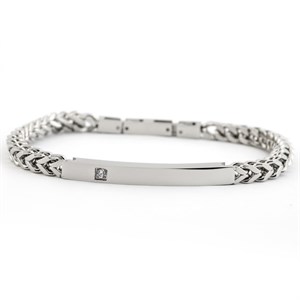 Welch Stone Tag Steel Bracelet