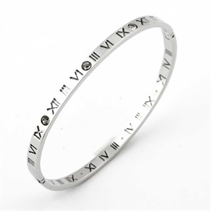 Welch Stone Roman Numeral Steel Bracelet