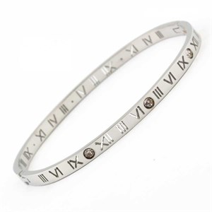 Welch Stone Roman Numeral Steel Bracelet