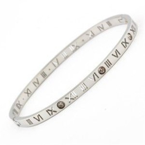 Welch Stone Roman Numeral Steel Bracelet