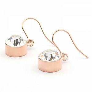 Welch Taşlı Rose Çelik Küpe