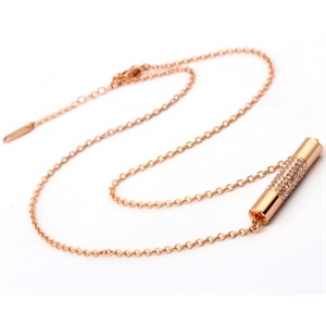 Welch Taşlı Rose Kadın Çelik Kolye