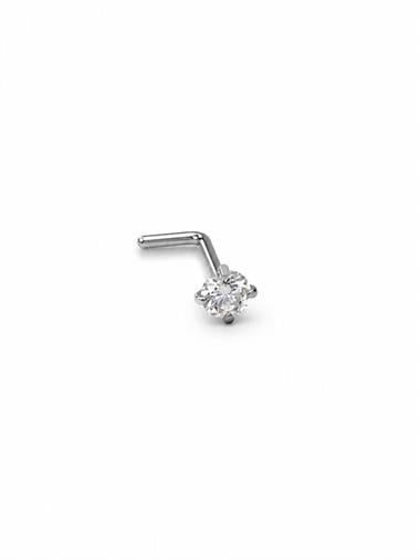 Welch Tek Taşlı Burun Piercing – 0.8 mm Çelik Hızma Welch Tek Taşlı Burun Piercing – 0.8 mm Çelik Hızma Piercing Modelleri - WELCH 