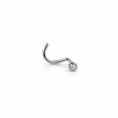 Welch Tek Taşlı Burun Piercing – 0.8 mm Çelik Hızma Welch Tek Taşlı Burun Piercing – 0.8 mm Çelik Hızma Piercing Modelleri - WELCH 