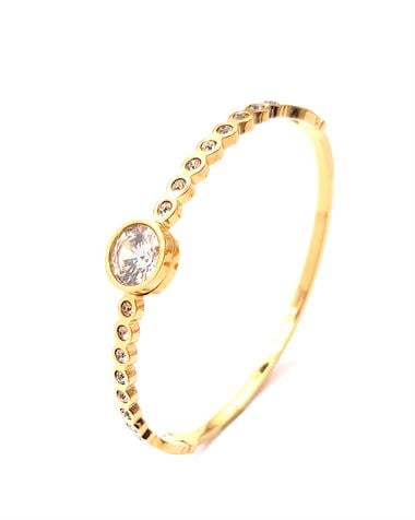 Welch Tek Taşlı Çelik Bileklik