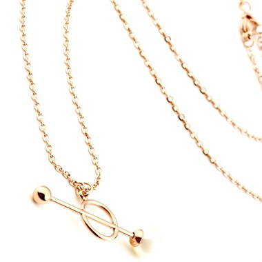 Welch Top Uçlu Rose Kadın Çelik Kolye