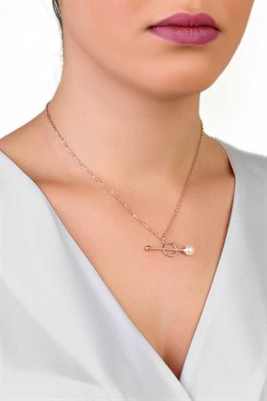 Welch Top Uçlu Rose Kadın Çelik Kolye