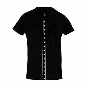 Welch U-1945 Chest Skull Printed Back Star Detail T-Shirt