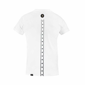 Welch U-1945 Chest Skull Printed Back Star Detail T-Shirt