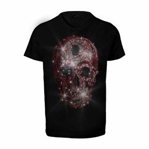 Welch U-1945 Milky Way Star Stone Skull T-Shirt