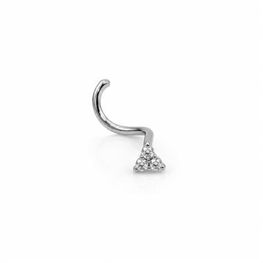 Welch Üç Taşlı Burun Piercing – 0.8 mm Çelik Hızma Welch Üç Taşlı Burun Piercing – 0.8 mm Çelik Hızma Piercing Modelleri - WELCH 