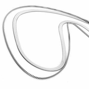 Welch White Double Chain Womens Steel Necklace