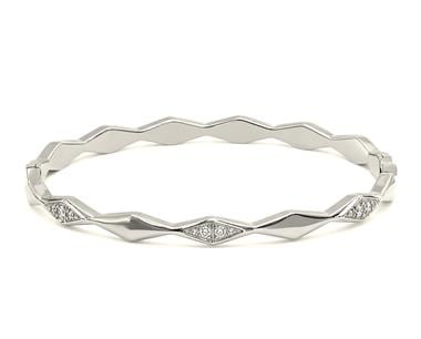 Welch Zigzag Form Taş Detaylı Çelik Bileklik – Kadın Bileklik