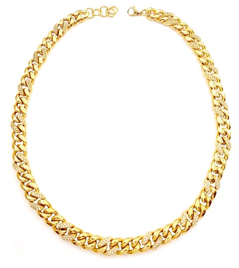 ​​Welch Steel Stone Chain Necklace 55cm