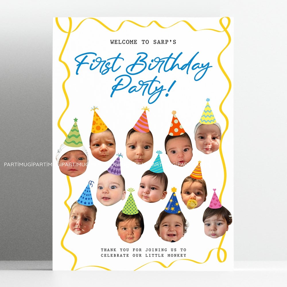 12 Ay Renkli Party Time Panosu