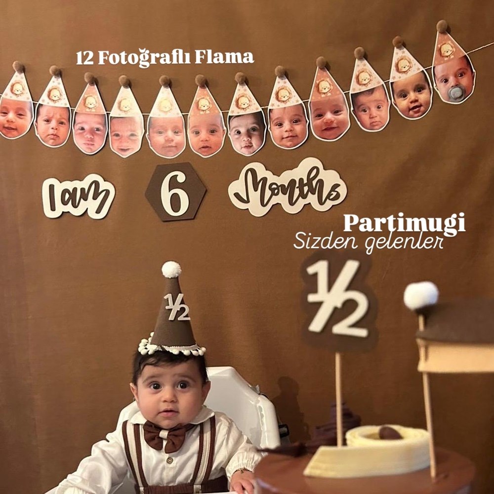 6 Aylık Yarım Yaş Ayıcıklı Fotoğraf Flama Banner