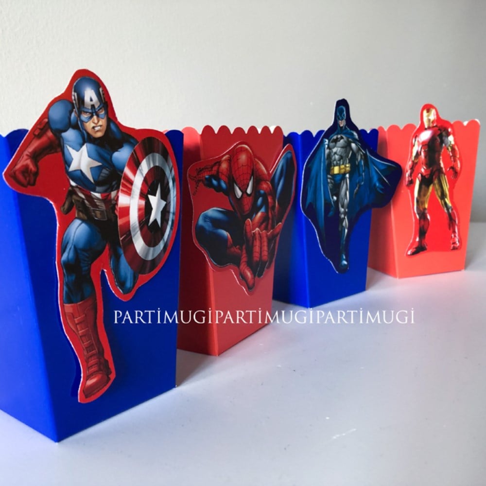 Avengers Süper Kahramanlar Temalı Popcorn Kutusu