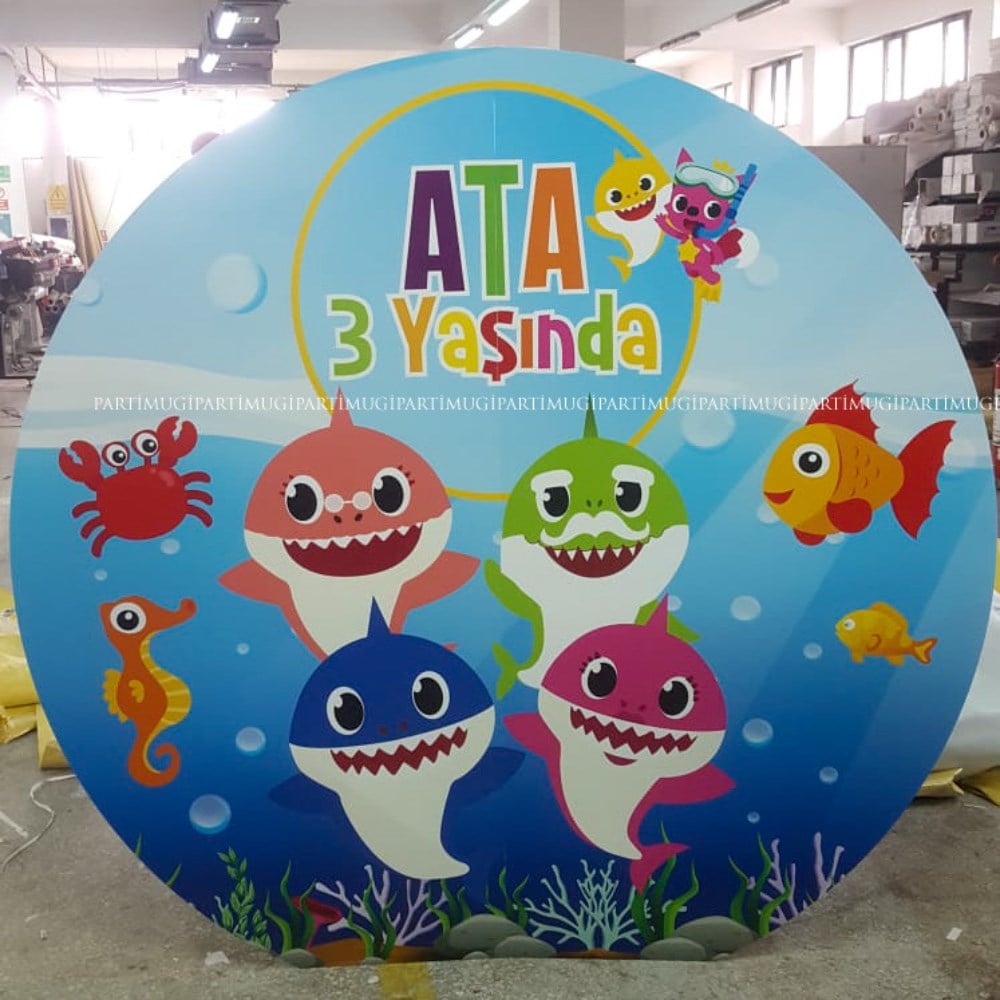 Baby Shark Temalı Dev Parti Panosu
