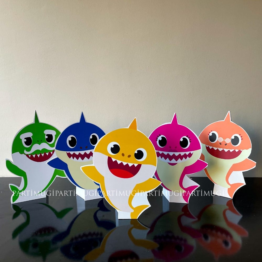 Baby Shark Temalı Doğum Günü Maketi Seti