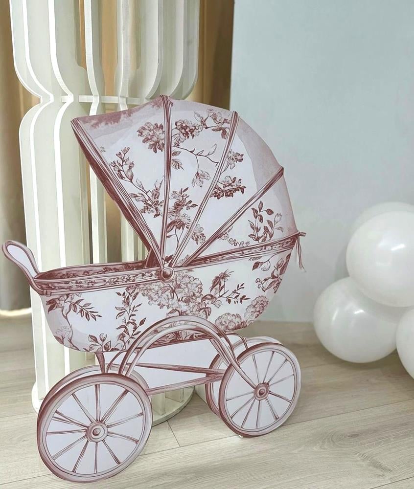 Baby Shower Bebek Arabası Ayaklı Maket