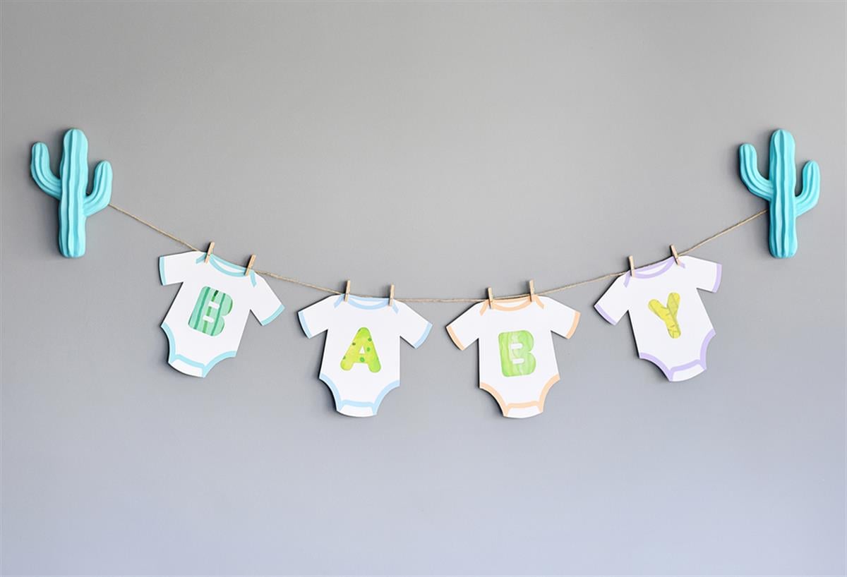 Baby Shower Temalı Harf Banner