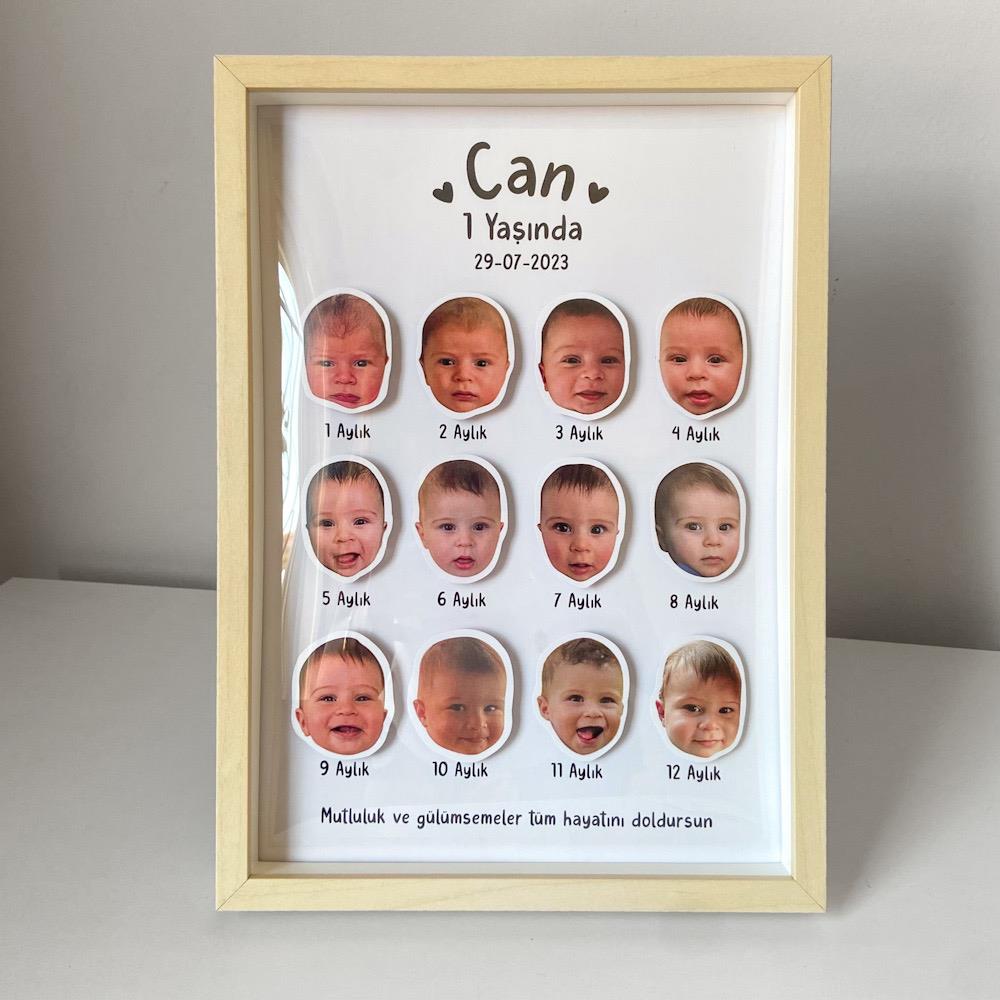 BabyMonths Fotoğraf Çerçevesi Ahşap