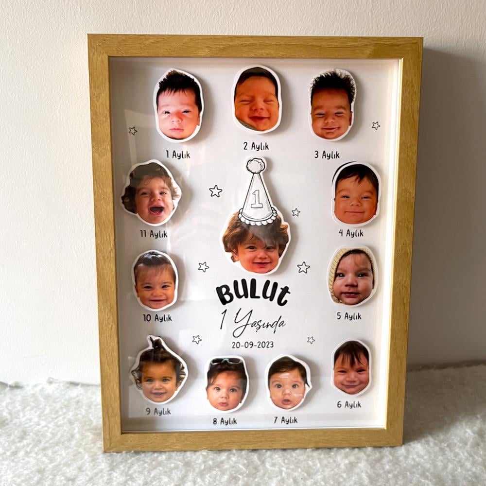 BabyMonths Yıldızlı Fotoğraf Çerçevesi 