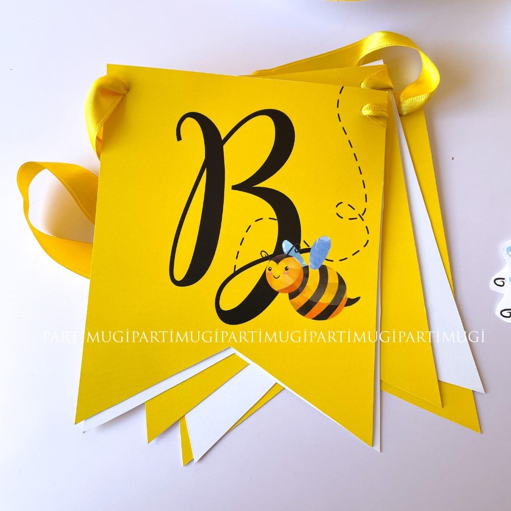 Bal Arısı Temalı Harf Banner