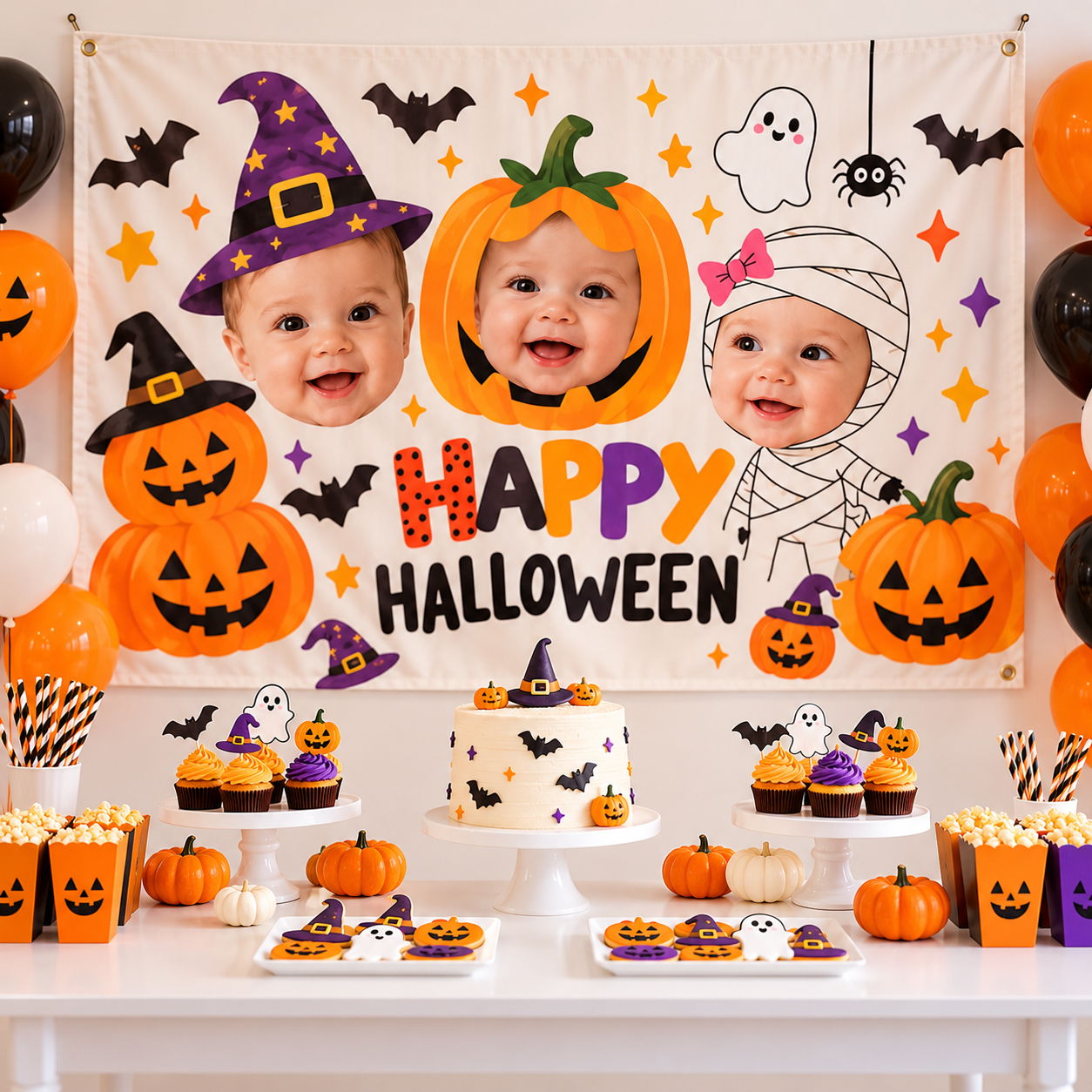 Cadılar Bayramı Halloween Temalı Fotoğraflı Afiş Branda