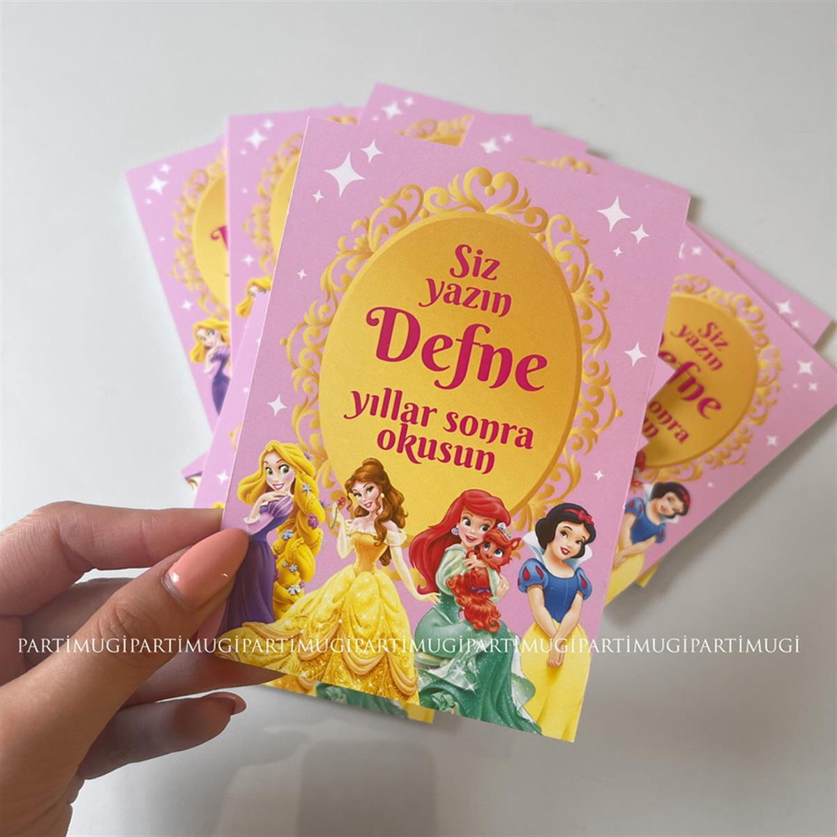 Disney Prensesleri Temalı Anı Kartı