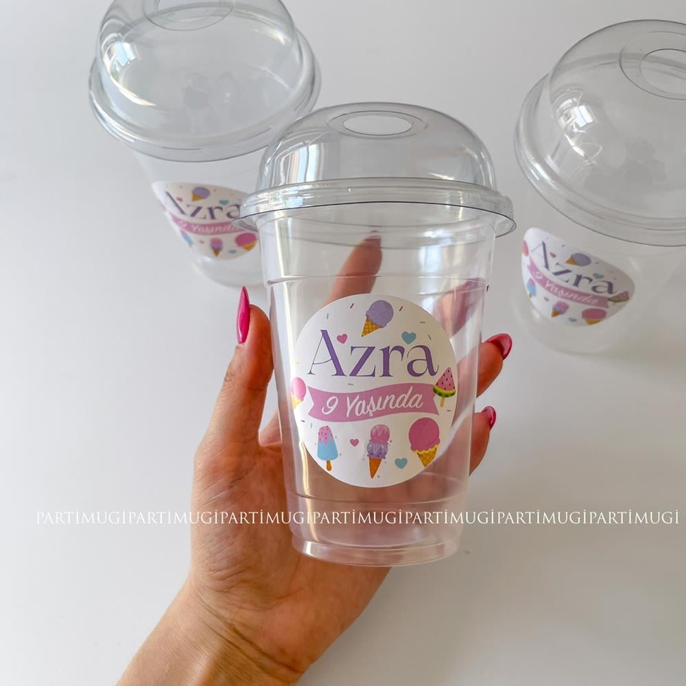 Dondurma Temalı Limonata Bardağı